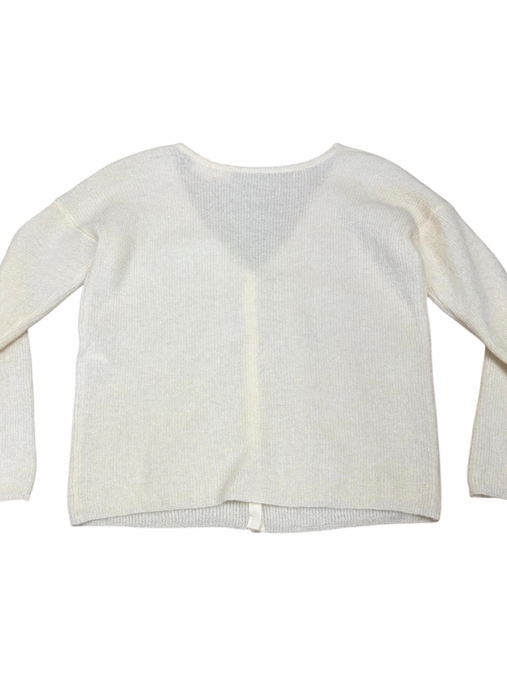 SEZANE Barry Ivory Ecru Mohair Alpaca Blend Cardigan Sweater V Neck Size XS - Picture 8 of 13